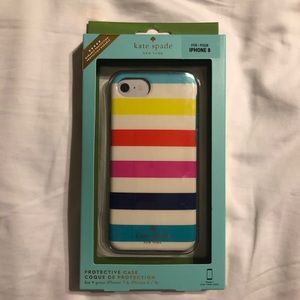 Kate Spade New York candy stripe iPhone 8 case